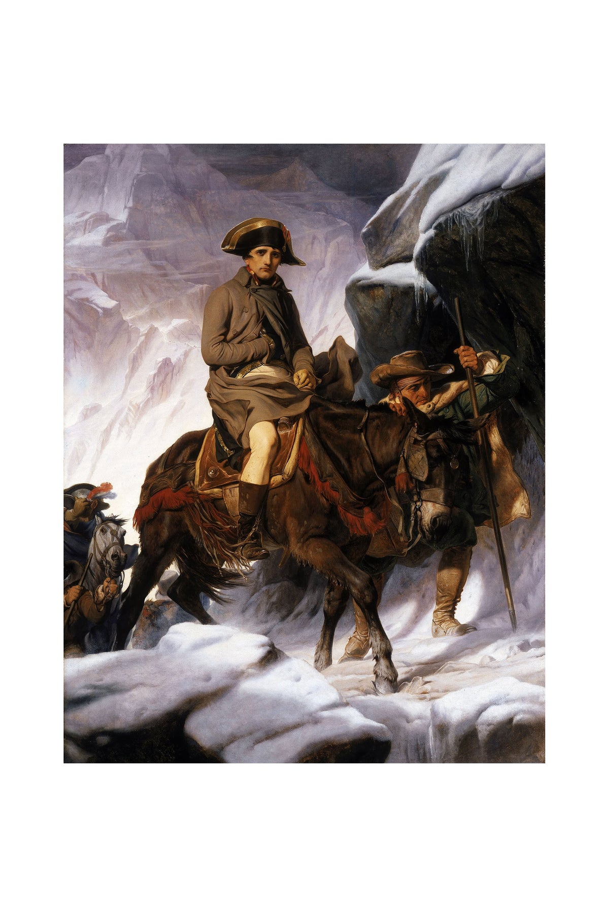Bonaparte Crossing the Alps 1850 - Paul Delaroche - Napoleon Bonaparte Historical Painting Poster
