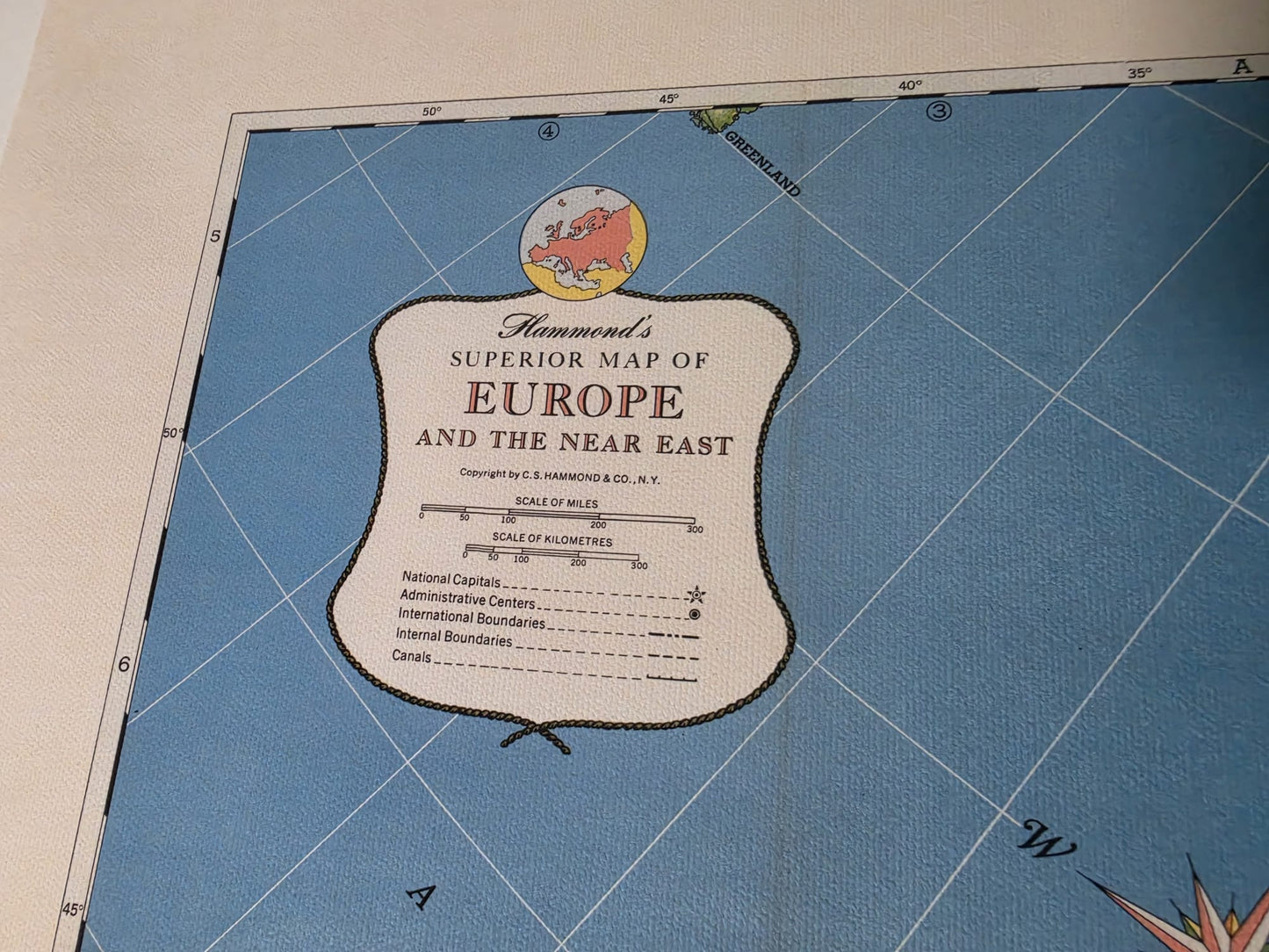 Europa 1957 - Historische Karte des Kalten Krieges in Europa