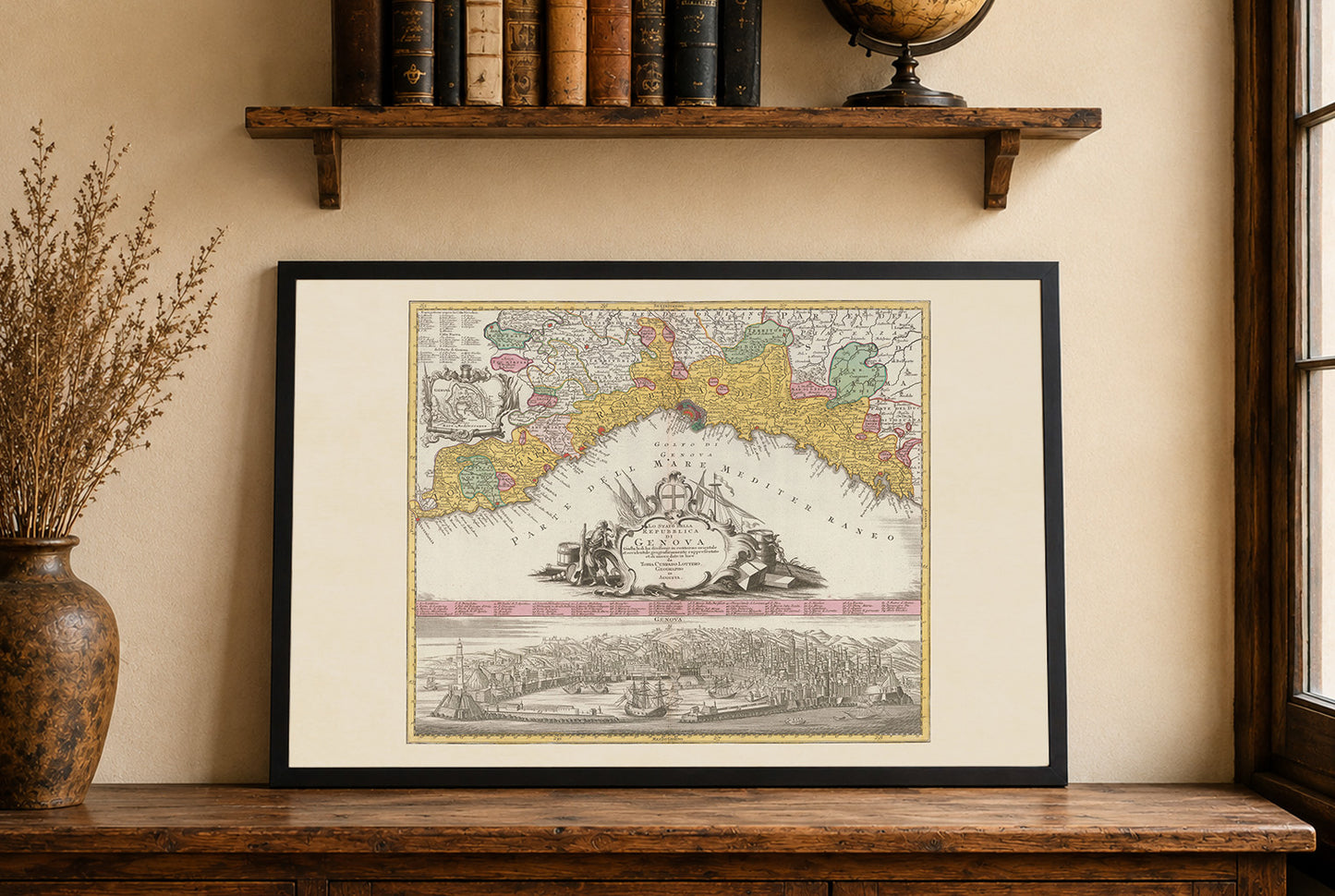 Poster Mappa della Città di Genova (1777) - Panorama Vintage e Arte Storica Italiana