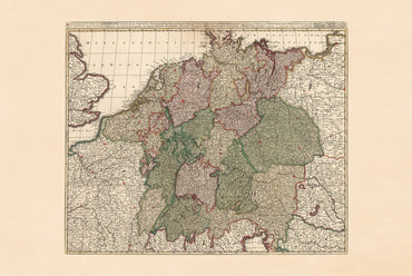 Heiliges Römisches Reich 1740 – Historische Karte Mitteleuropas