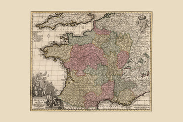 Royaume de France 1740 – Carte historique du XVIIIe siècle