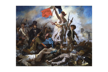 Poster La Libertà che Guida il Popolo - Eugène Delacroix Arte Murale Vintage della Rivoluzione Francese