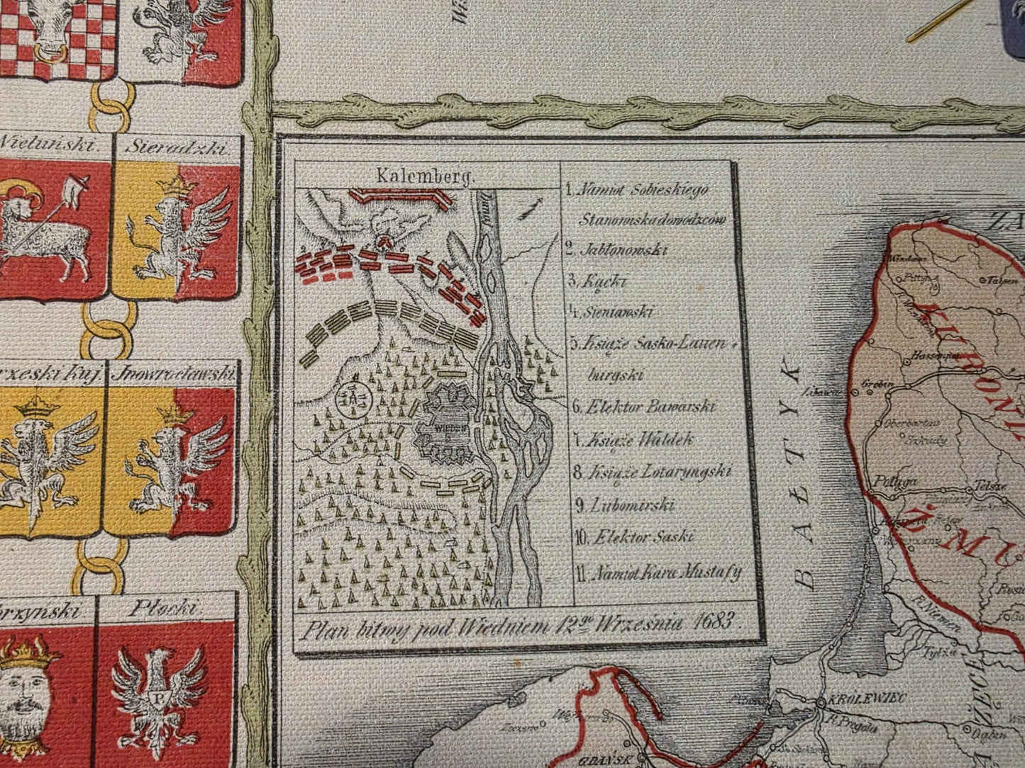 Poster Mappa della Polonia Durante il Regno di Jan III Sobieski - Arte Murale Vintage
