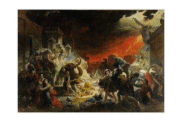 The Last Day of Pompeii 1833 - Karl Bryullov - Mount Vesuvius Eruption Historical Painting Poster