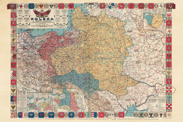 Vintage Karte von 1770 des polnisch-litauischen Commonwealth und der Teilungen