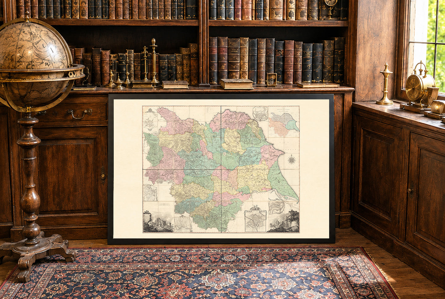 Yorkshire County Map Poster (1772) - Thomas Jefferys Vintage England Wall Art