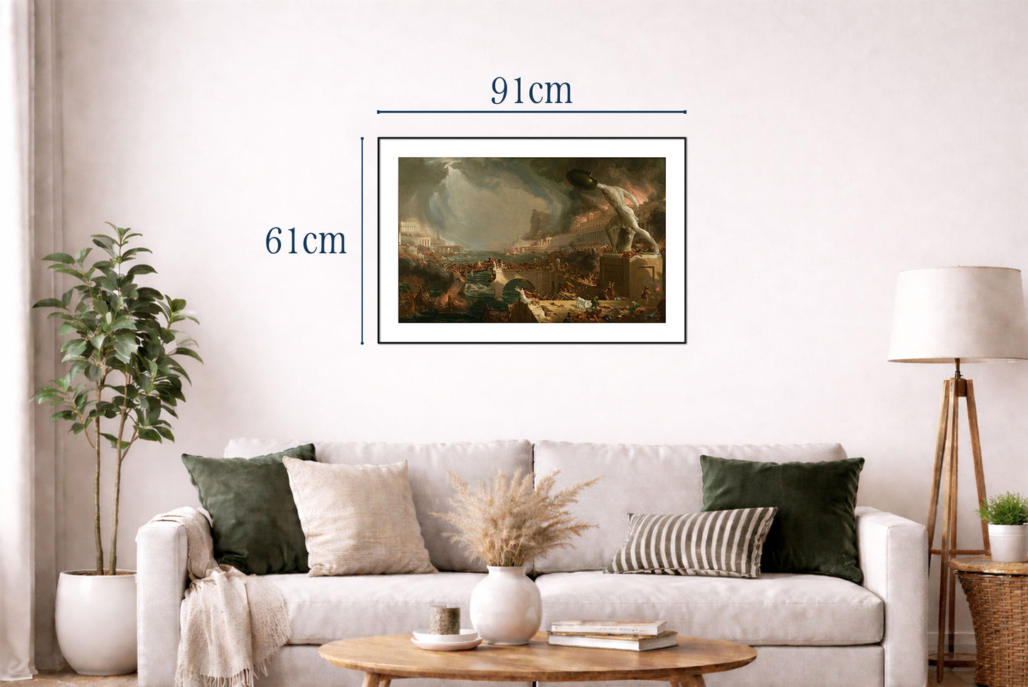 Der Verlauf der Zerstörung des Imperiums Poster - Thomas Cole Romantische Landschaft Wandkunst
