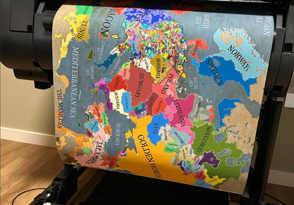 Mapa Europy z 1337 roku u progu wojny stuletniej