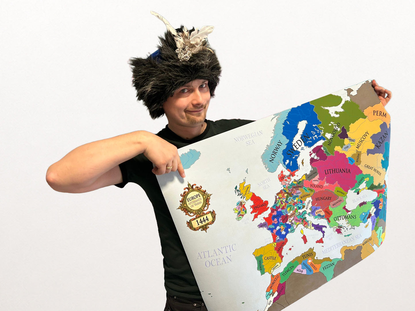 Carte de l’Europe de 1444 - Carte politique médiévale après la bataille de Varna