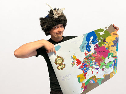 Carte de l’Europe de 1444 - Carte politique médiévale après la bataille de Varna