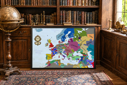 Carte de l’Europe de 1444 - Carte politique médiévale après la bataille de Varna