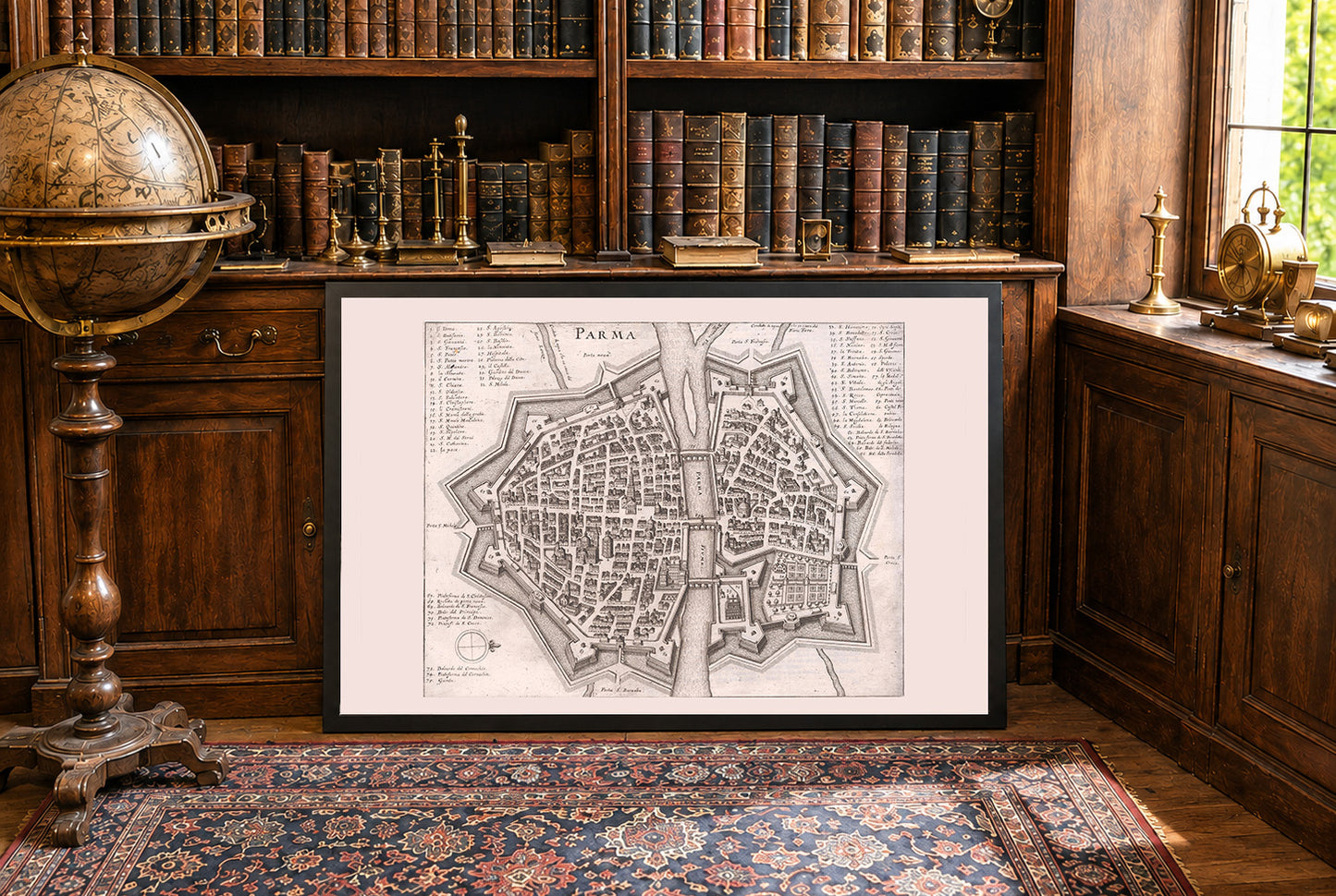 Cartel del Mapa de Parma 1688 - Plano de la Ciudad Moderna Temprana con Diseño Urbano Detallado