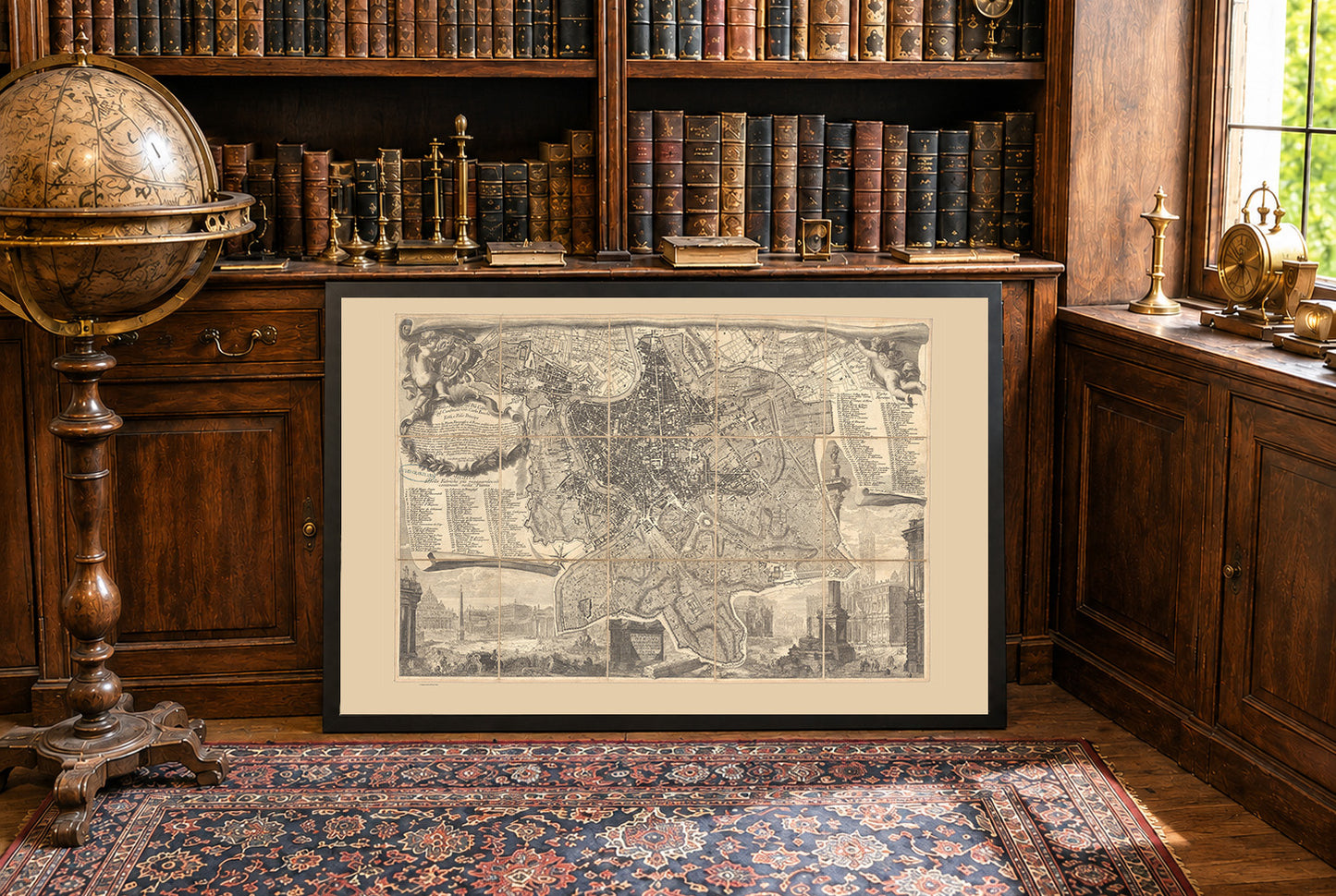 Impresión Cartográfica de Roma 1773 - Plano Vintage de la Ciudad con Diseño Urbano Preciso