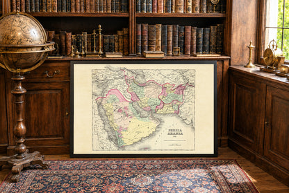 Mappa dell'Impero Coloniale Spagnolo e Portoghese 1854 - Stampa Atlante Storico Vintage