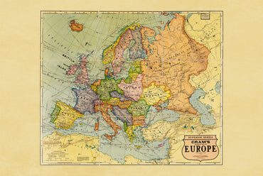 1925 Europa - Historische Wandkarte der Zwischenkriegszeit