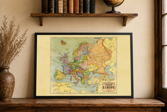 1925 Europe - Historical Wall Map of the Interwar Period