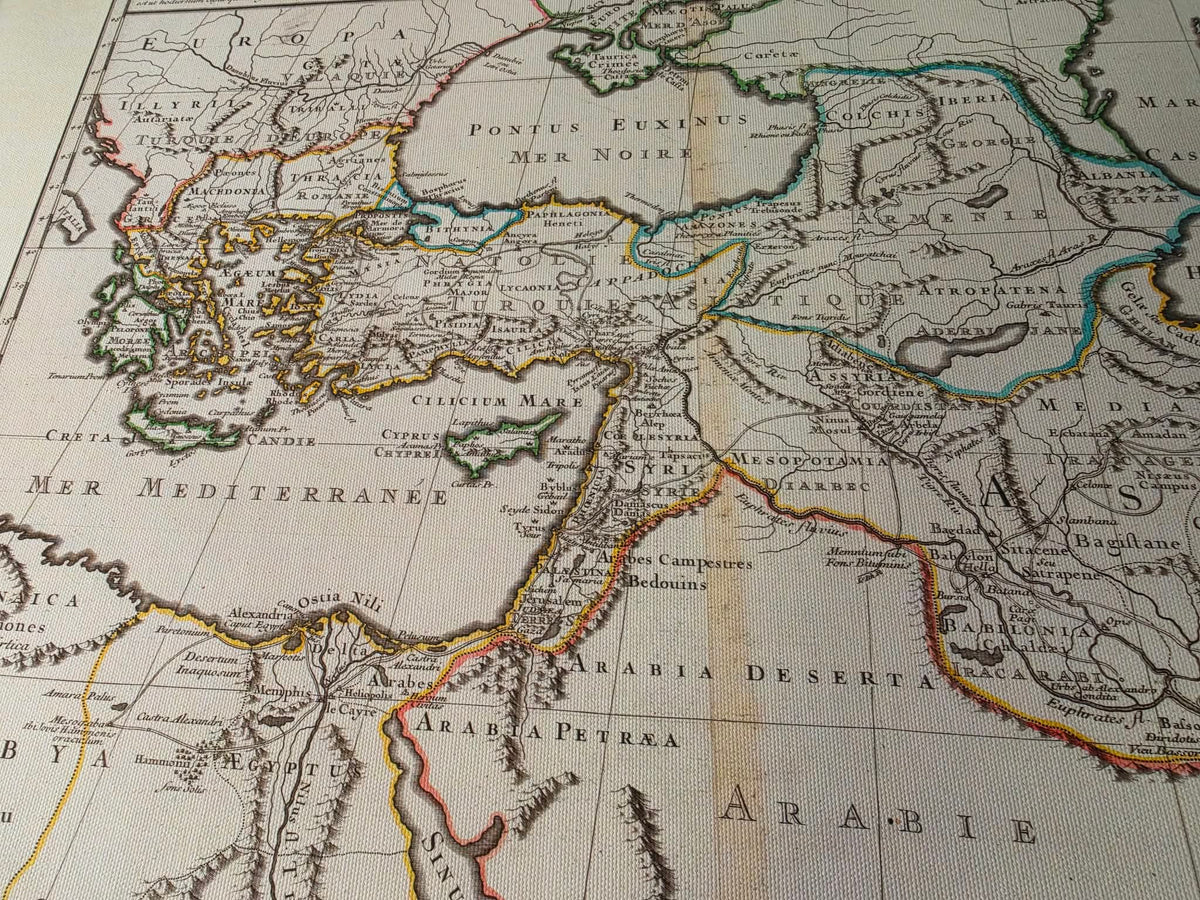 Karte des Reiches von Alexander dem Großen - Illustration antiker Feldzüge und sich ausdehnender Territorien