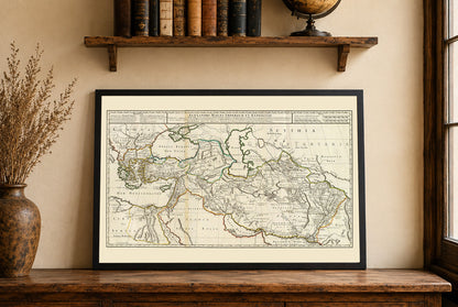 Stampa mappa Impero di Alessandro Magno - Illustrazione delle campagne antiche e territori in espansione