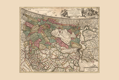 Amsterdam en 1740 - Carte historique de la capitale commerciale de la République néerlandaise