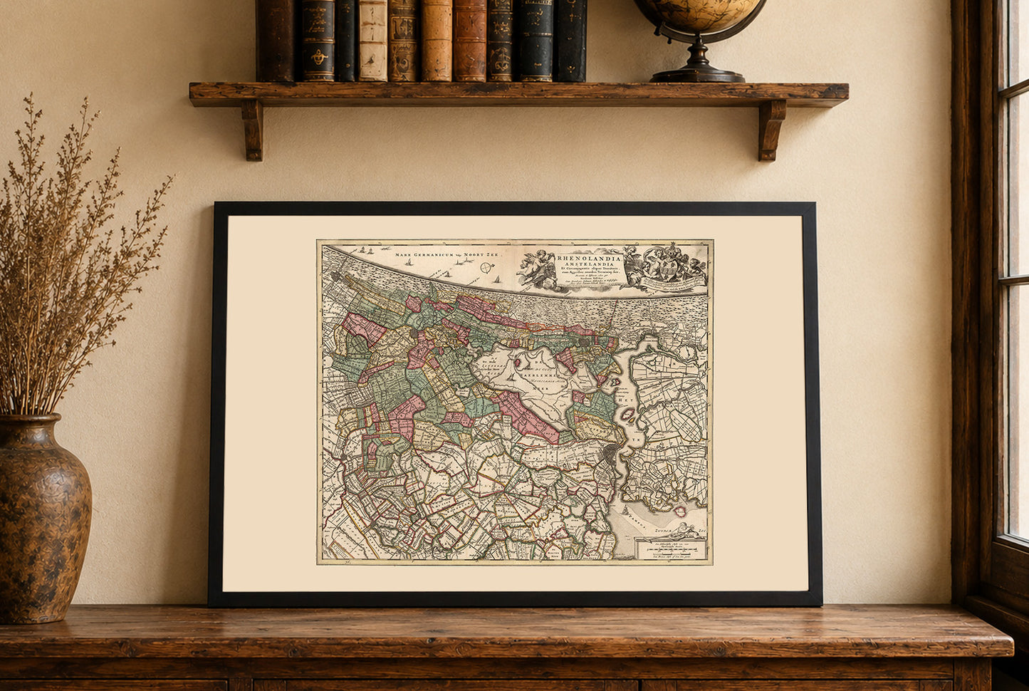 Amsterdam en 1740 - Carte historique de la capitale commerciale de la République néerlandaise