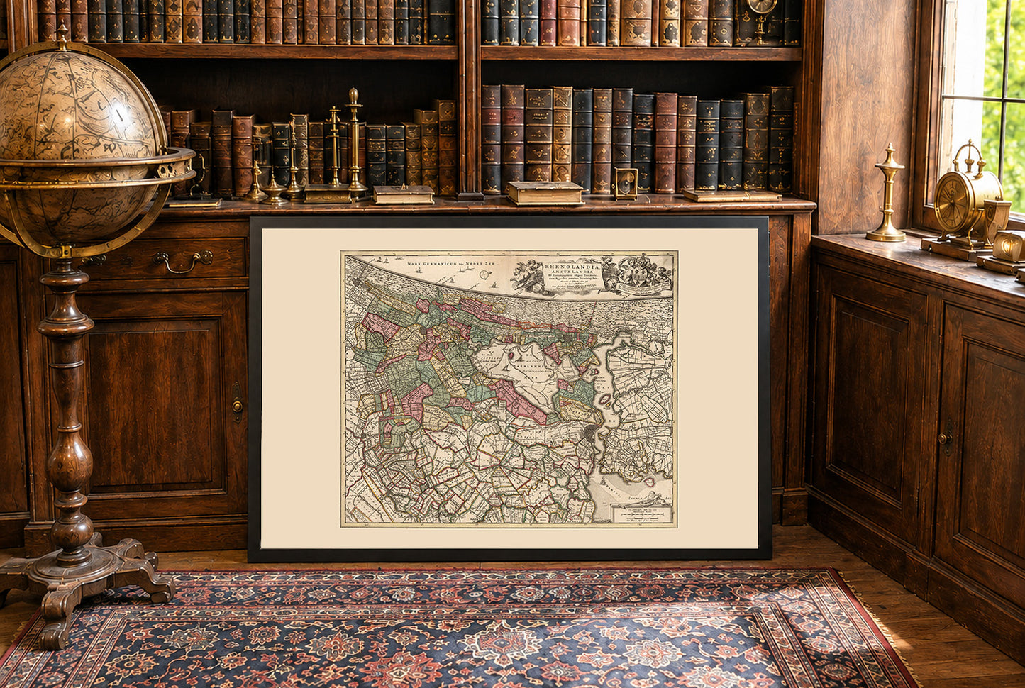 Amsterdam en 1740 - Carte historique de la capitale commerciale de la République néerlandaise