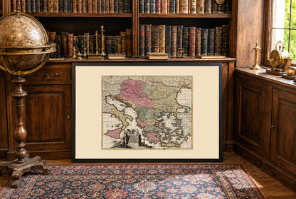 Balkanhalbinsel 1740 - Historische Karte Südosteuropas