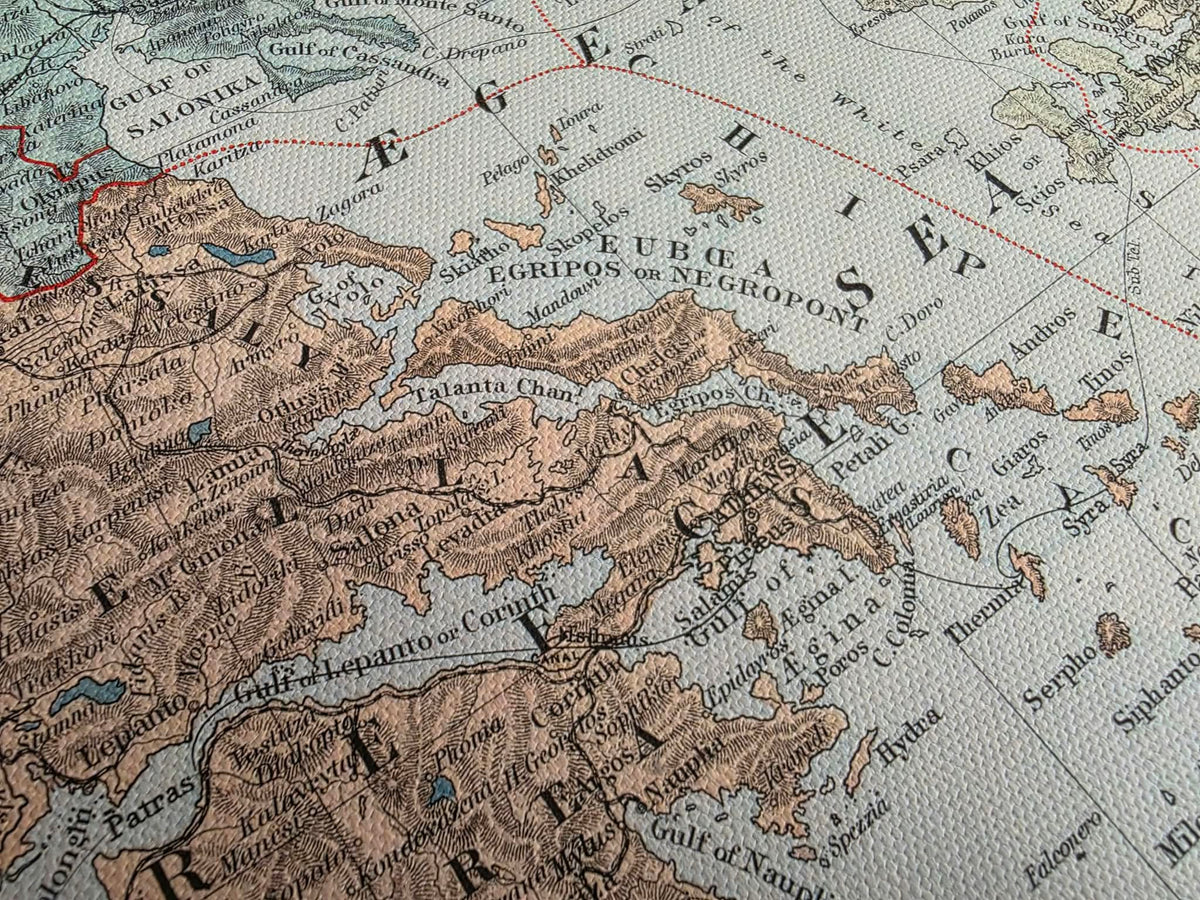 Balkan Peninsula 1904 - States & Provinces - Edward Stanford Historical Map Poster