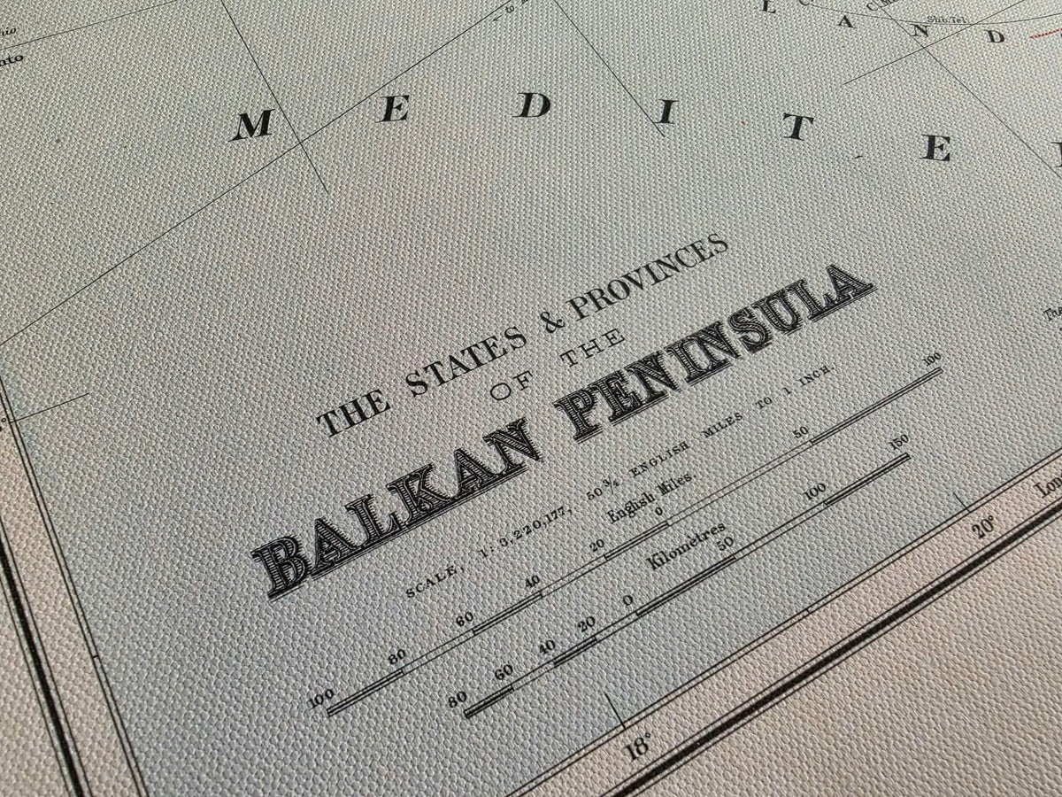 Balkan Peninsula 1904 - States & Provinces - Edward Stanford Historical Map Poster