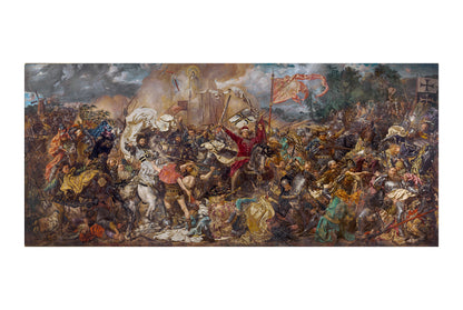 Bataille de Grunwald - Affiche de Jan Matejko, 1878, Peinture Historique Polonaise