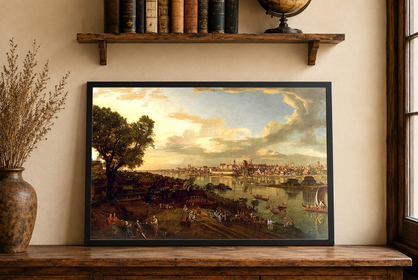 Bellotto View of Warsaw from Praga Poster - Vintage Warsaw Cityscape Wall Art