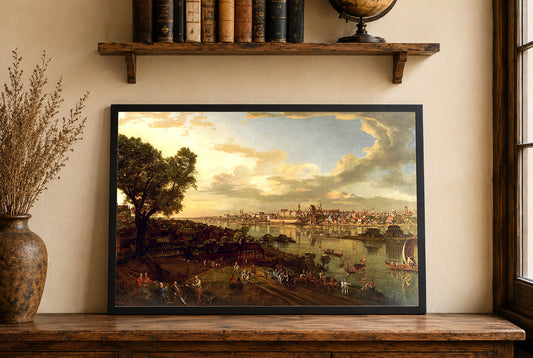 Bellotto View of Warsaw from Praga Poster - Vintage Warsaw Cityscape Wall Art
