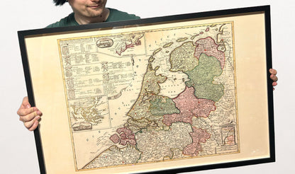 Repubblica Olandese 1740 - Mappa storica dei Paesi Bassi