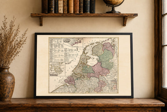 Niederländische Republik 1740 - Historische Karte der Niederlande