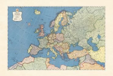 Europa 1957 - Mapa histórico de la Europa de la Guerra Fría