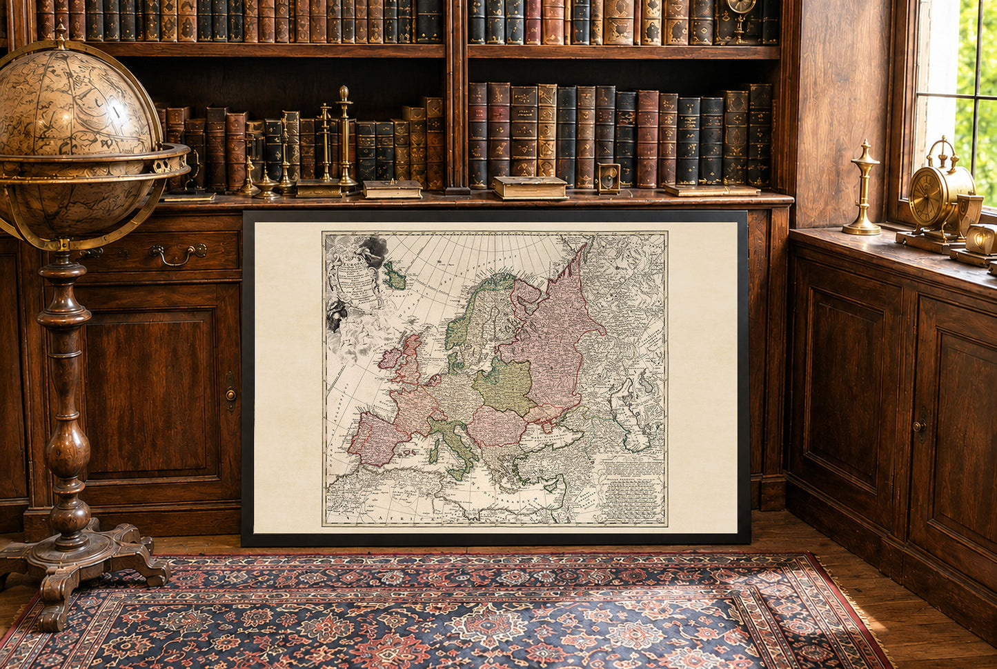 Europa 1743 - Historische Wandkarte aus dem Österreichischen Erbfolgekrieg