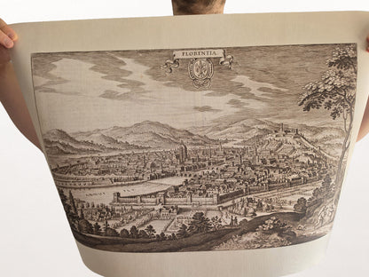 Florencia en 1688 - Mapa de la capital Medici de Toscana