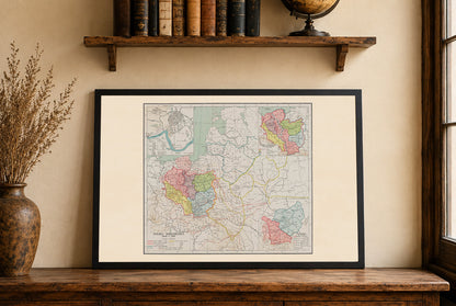 Fragmented Poland 1250 - Piast Duchies - Władysław Semkowicz 1932 Historical Map Poster