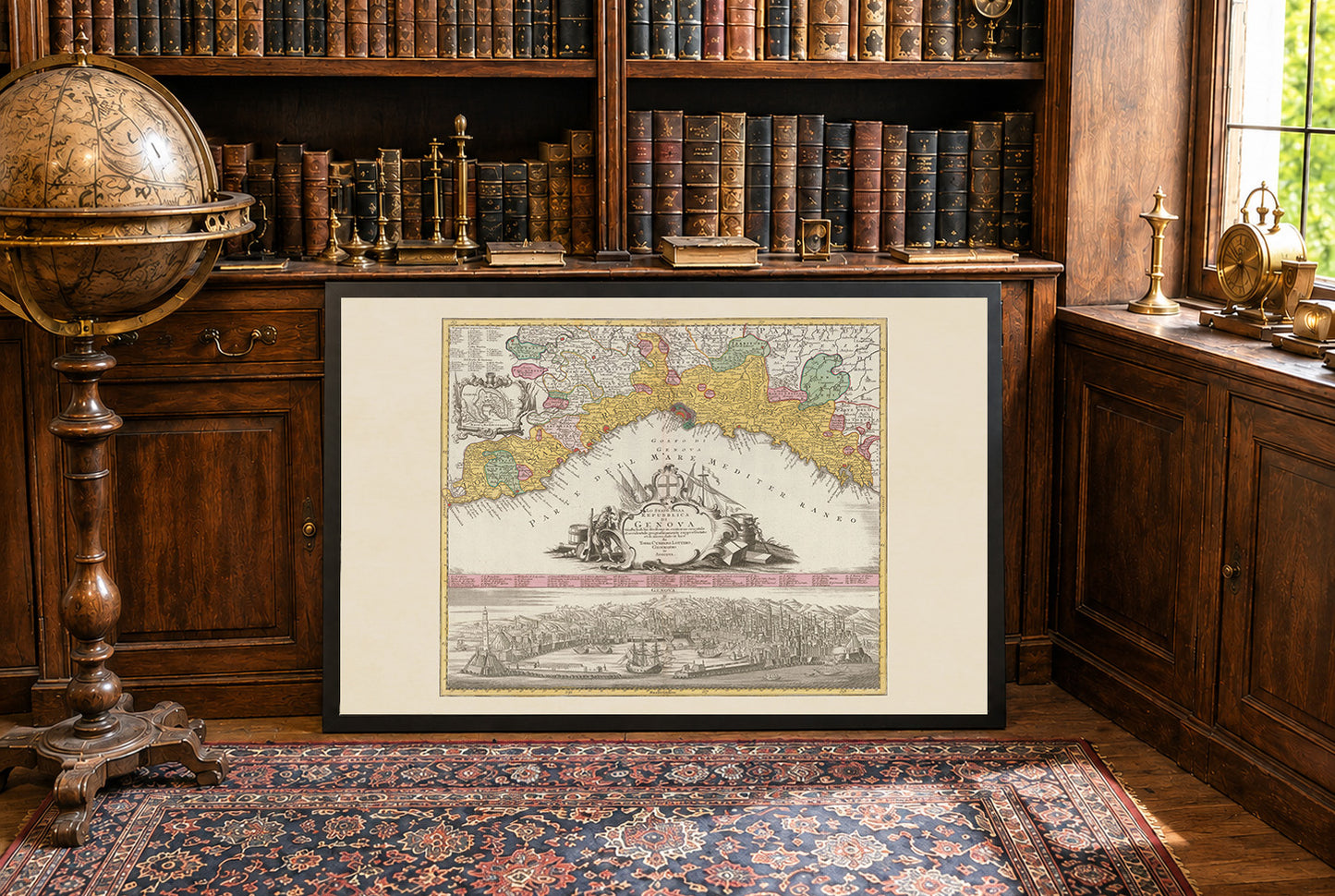 Poster Mappa della Città di Genova (1777) - Panorama Vintage e Arte Storica Italiana