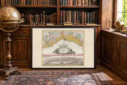Poster Mappa della Città di Genova (1777) - Panorama Vintage e Arte Storica Italiana