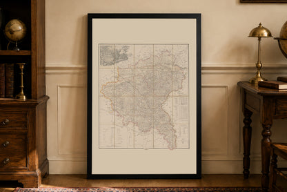 Póster Mapa del Gran Ducado de Poznań (1843) - Arte Histórico Vintage de la Gran Polonia