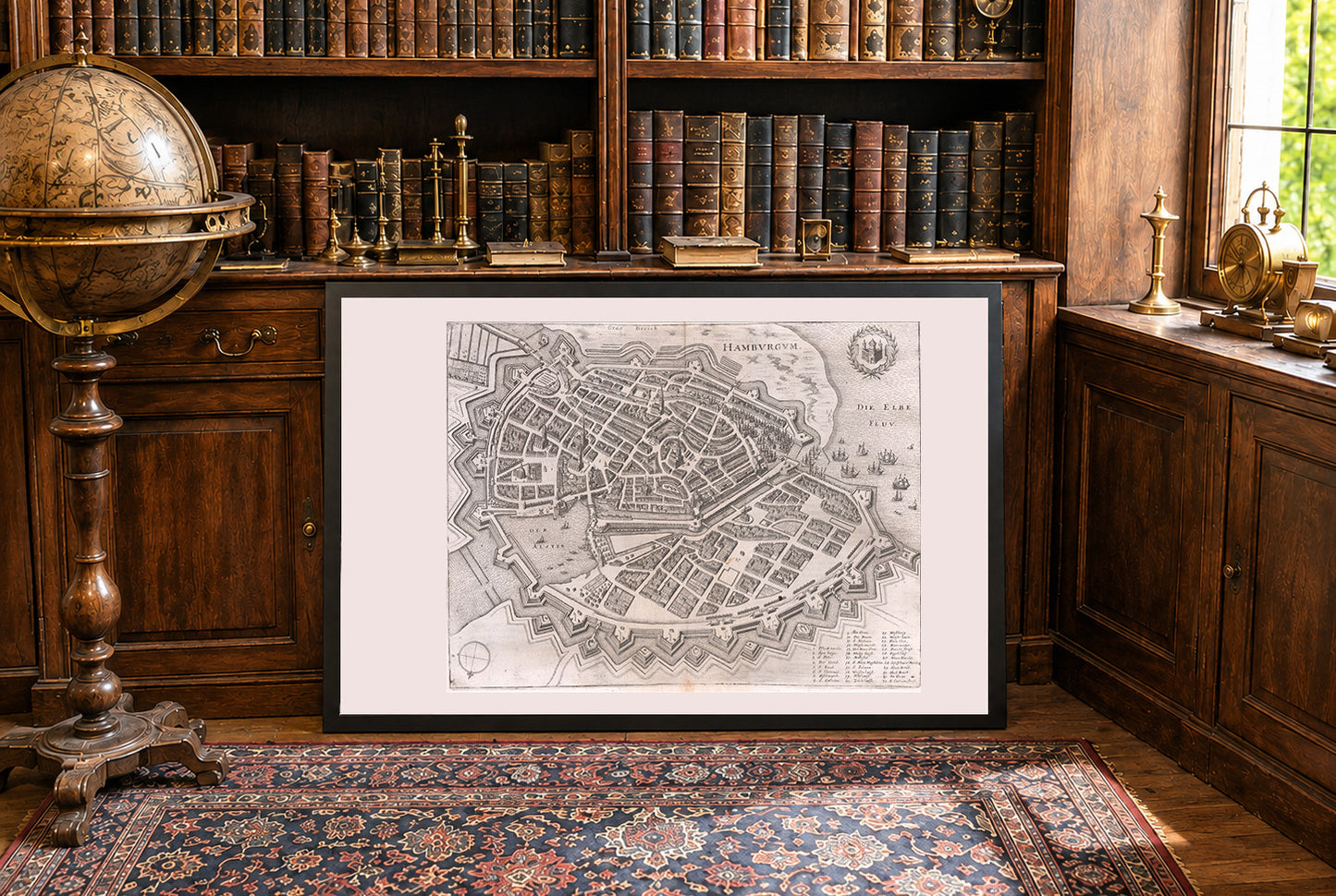 Hamburgo 1653 - Mapa histórico de la ciudad hanseática