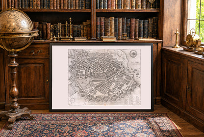 Hamburgo 1653 - Mapa histórico de la ciudad hanseática