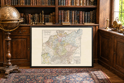 Póster Mapa Histórico de Alemania (1792) - Arte Vintage del Sacro Imperio Romano