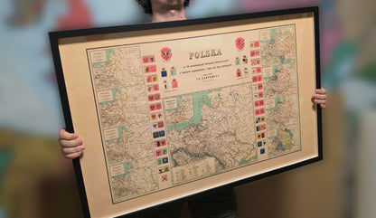 Geschichte Polens Karte Poster - 10 Historische Karten von Mieszko I bis zum Herzogtum Warschau