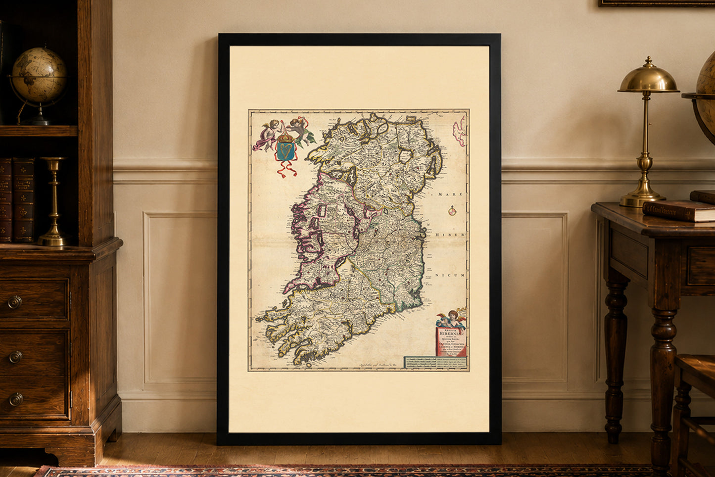 Ireland Map Poster (1690) - Vintage Kingdom of Ireland Wall Art