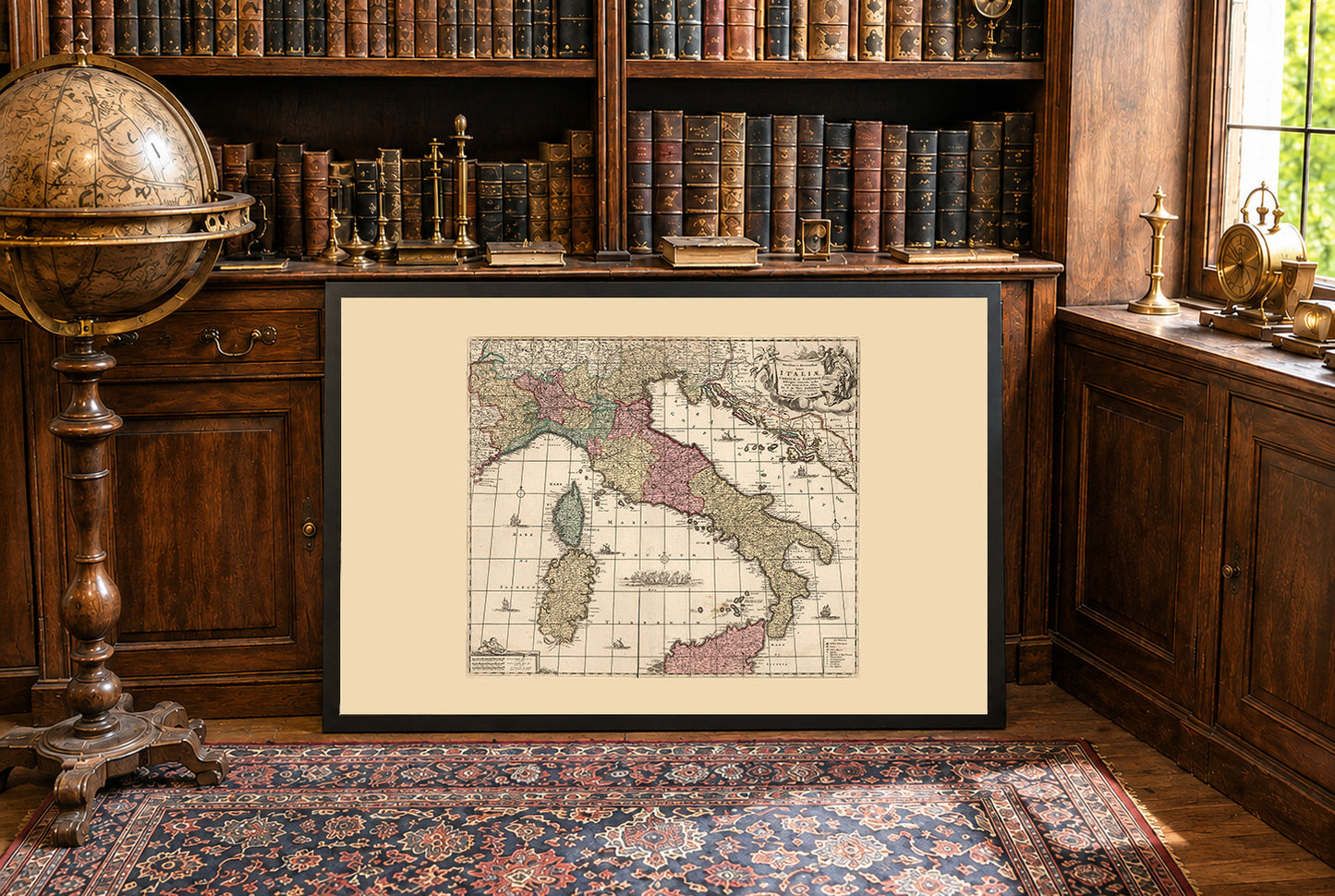 Italian Peninsula 1740 - Map of the Pre-Unification Italian States