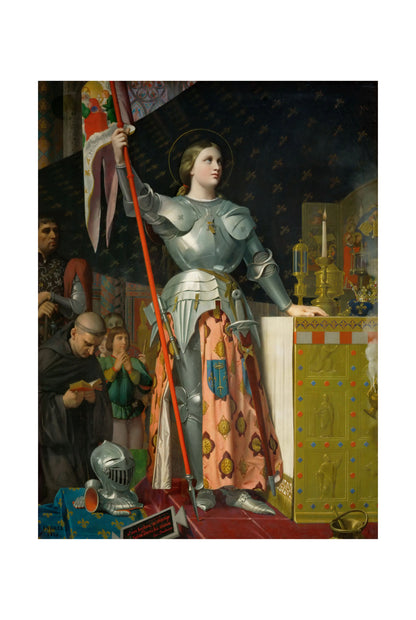 Joan of Arc at the Coronation of Charles VII 1854 - Jean-Auguste-Dominique Ingres - Medieval France Historical Painting Poster