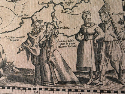 Plakat z Mapą Leo Belgicus (1617) - Zabytkowa Mapa Lwa Niderlandów i Belgii