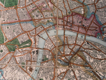 Londres 1851 - Carte illustrée avec les principaux monuments