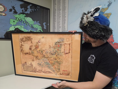 Stampa mappa della Polonia 1938 - Mappa illustrata ‘Poloniae’ di Tadeusz Lipski & Eliasz Kanarek | Arte murale vintage della Fiera Mondiale